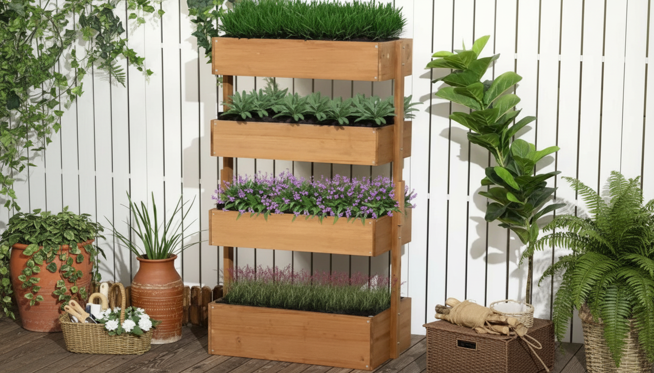 Grow More in Less Space: 4-Tier Vertical Planter Box