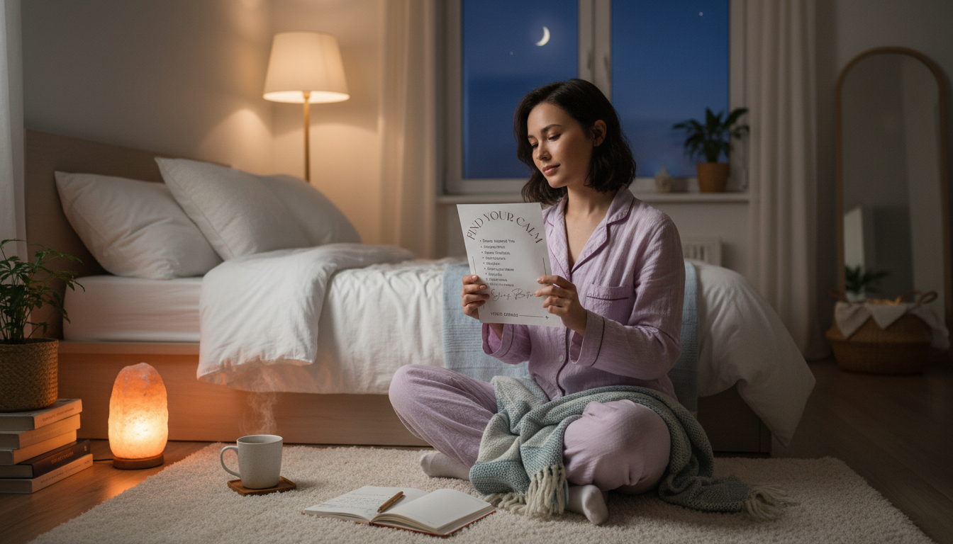 Printable Night Routine Checklist for Sleep & Anxiety